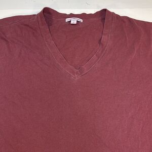 JAMES PERSE standard V NECK T SHIRT Sz Mens 4 / XL red